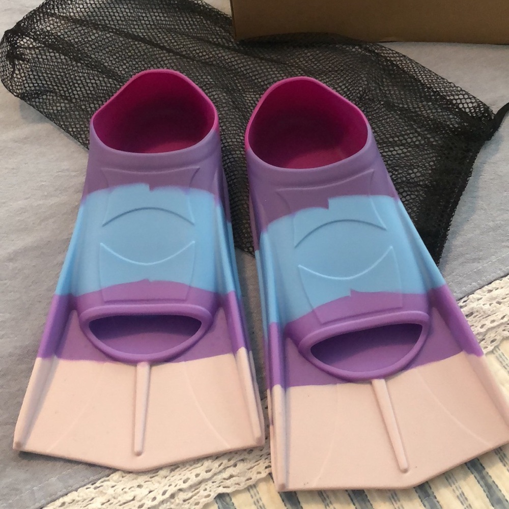 Purple and Blue Swim Fins - Picture 2 of 4